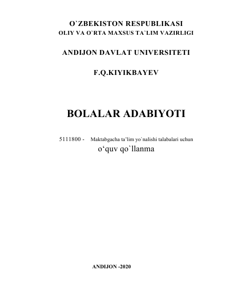 Bolalar adabiyoti