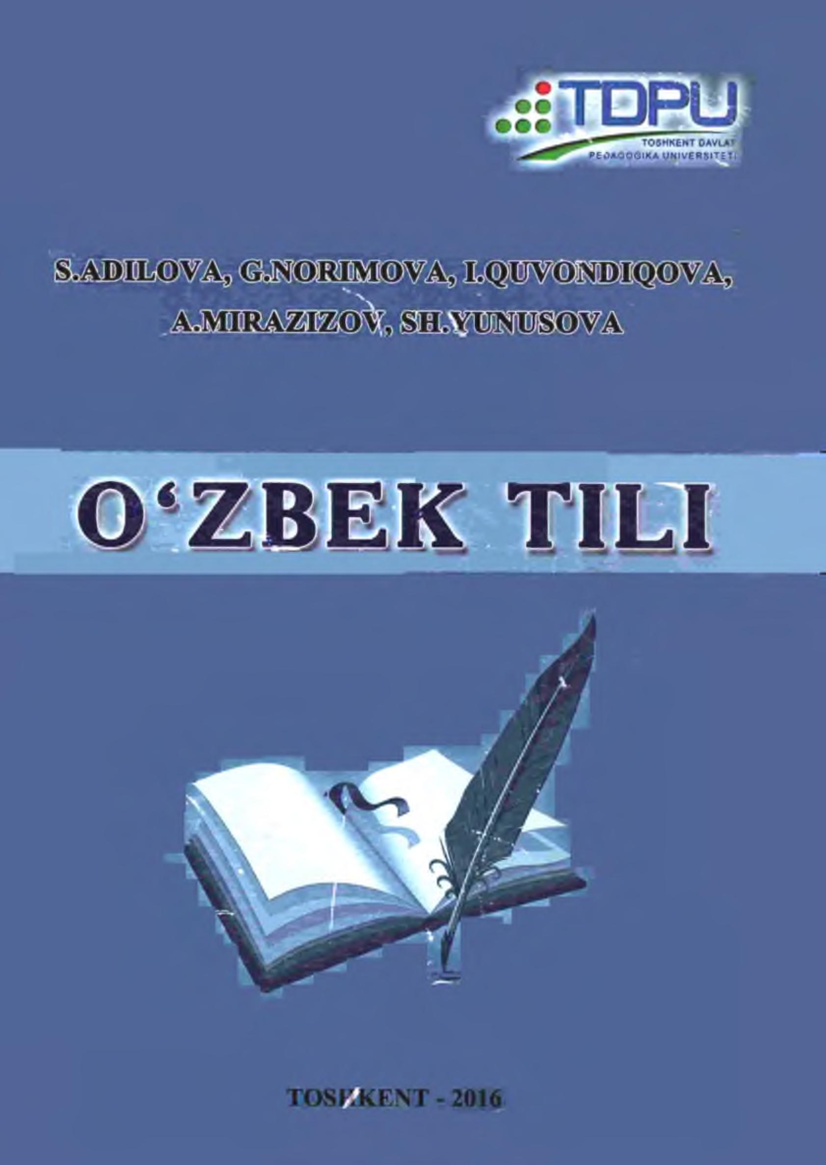 O‘zbek tili (metodik qo‘llanma)