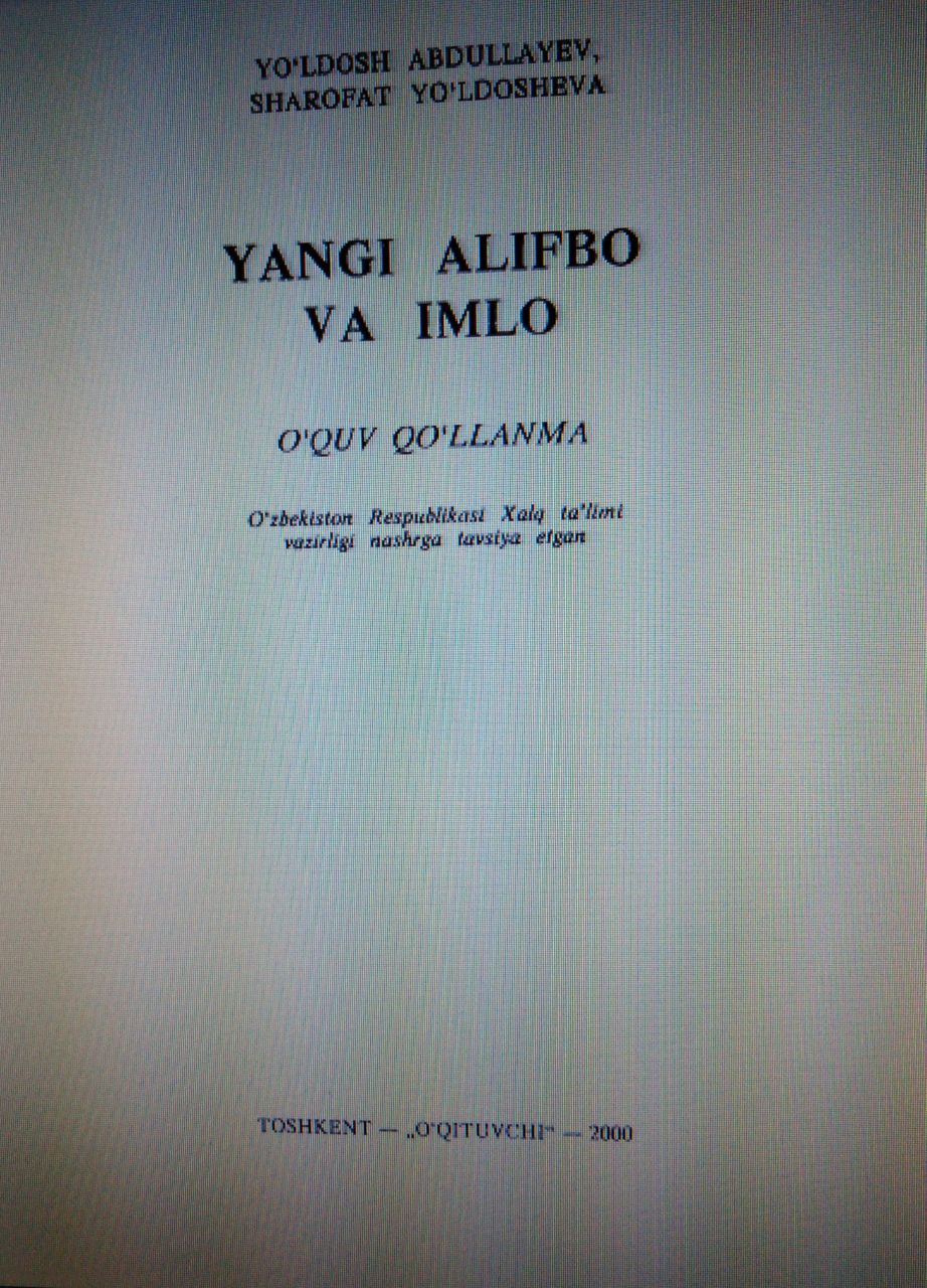 Yangi alifbo va imlo