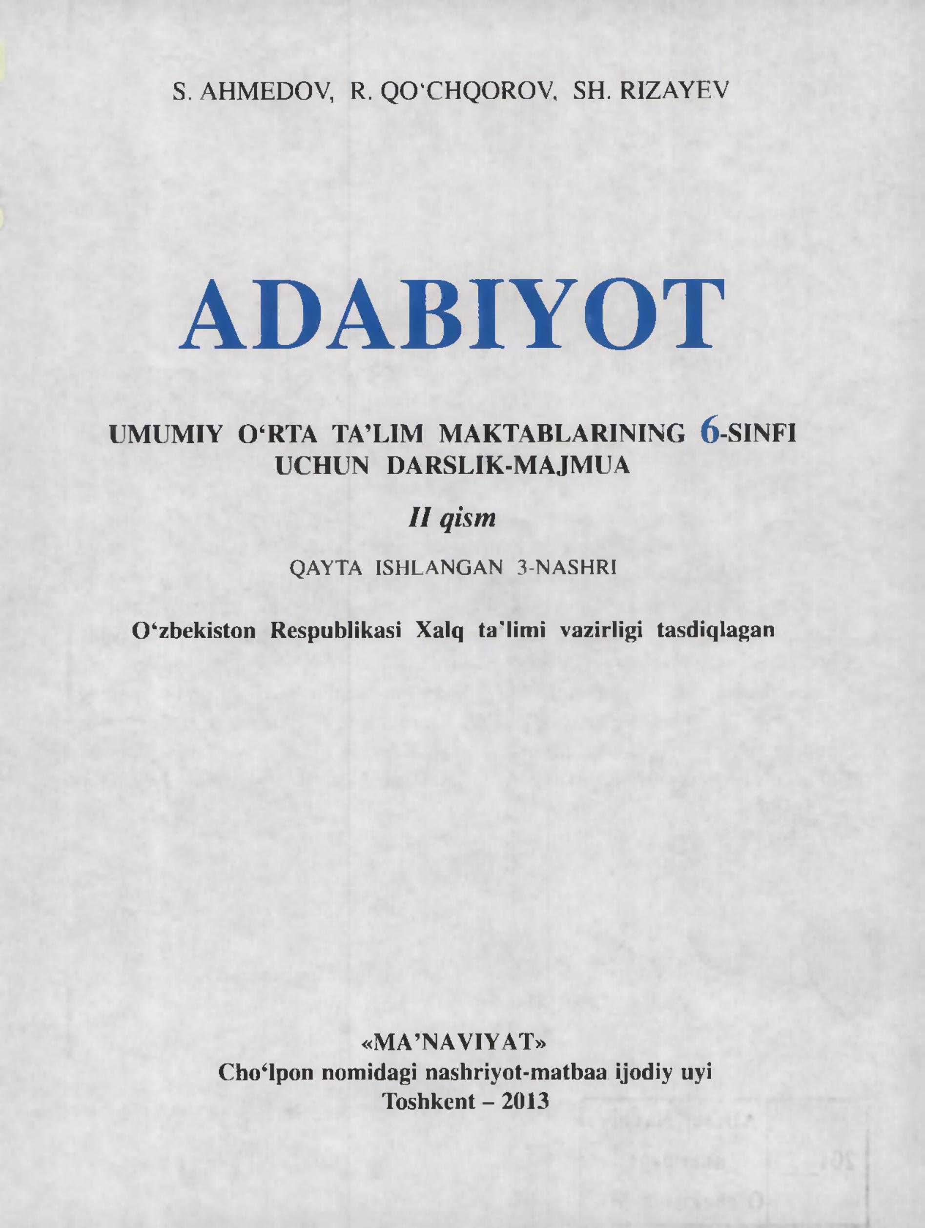 Adabiyot.