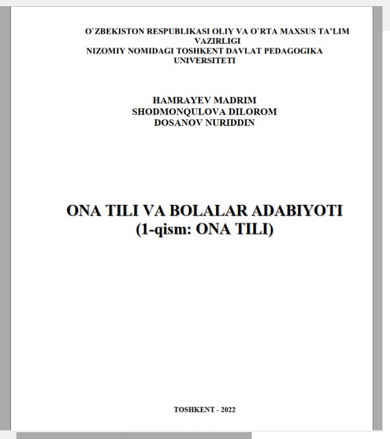 Ona tili va bolalar adabiyoti