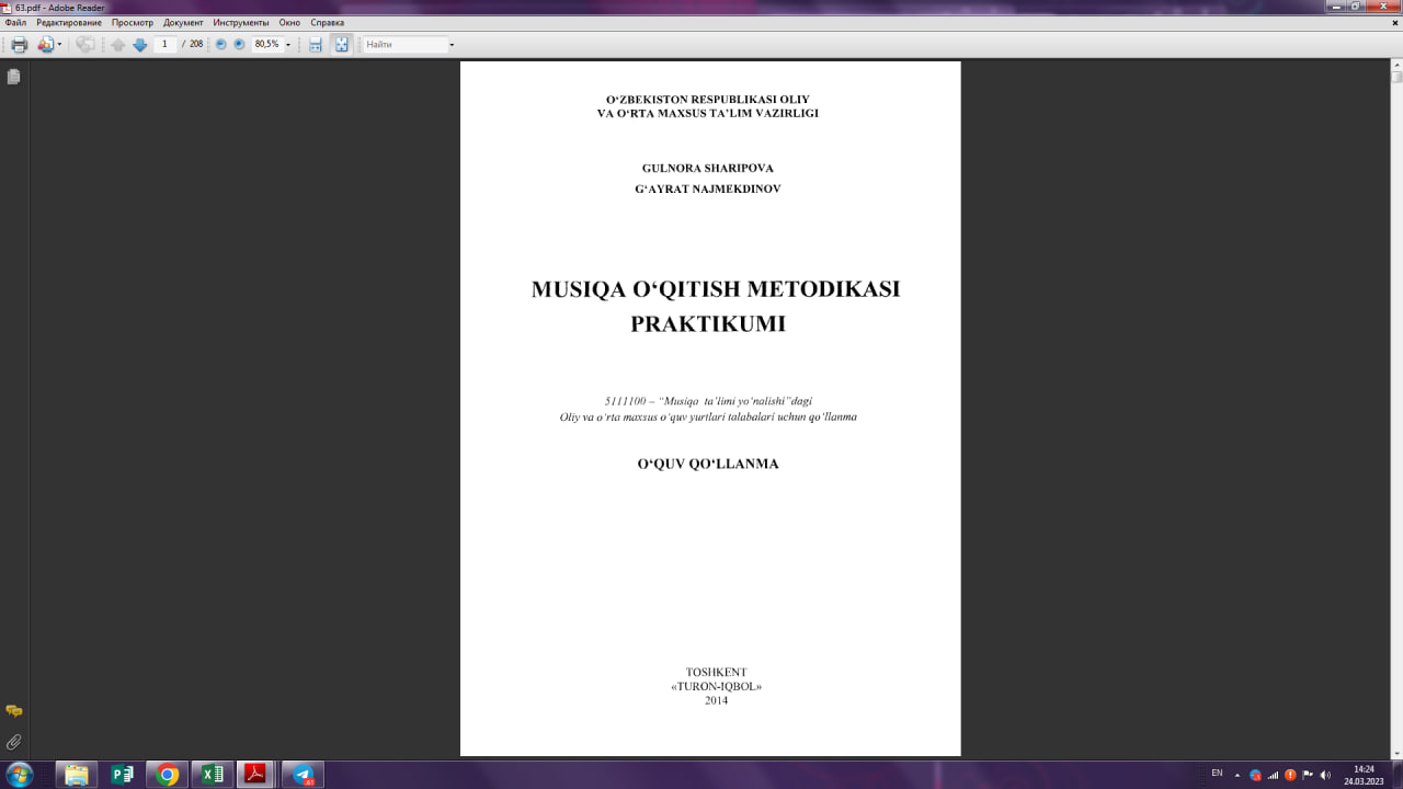 Musiqa o'q itish metodikasi praktikumi