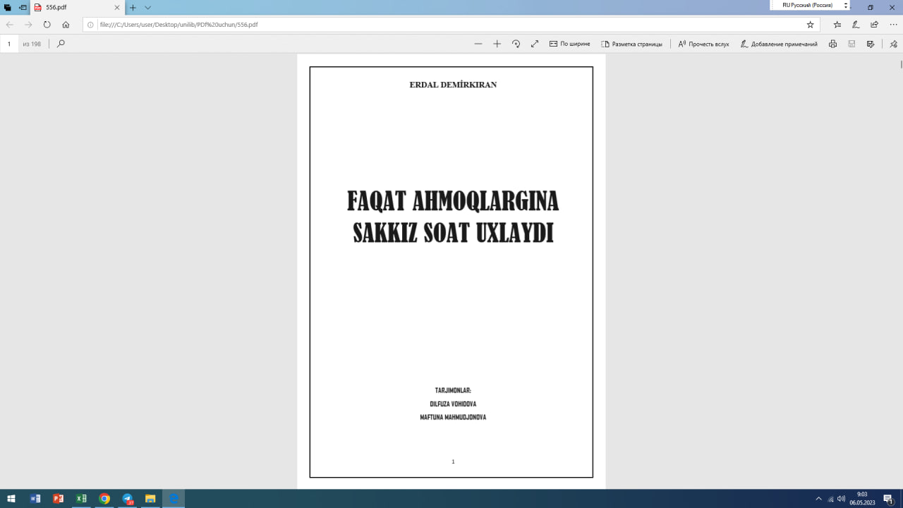 Faqat ahmoqlargina sakkiz soat uxlaydi
