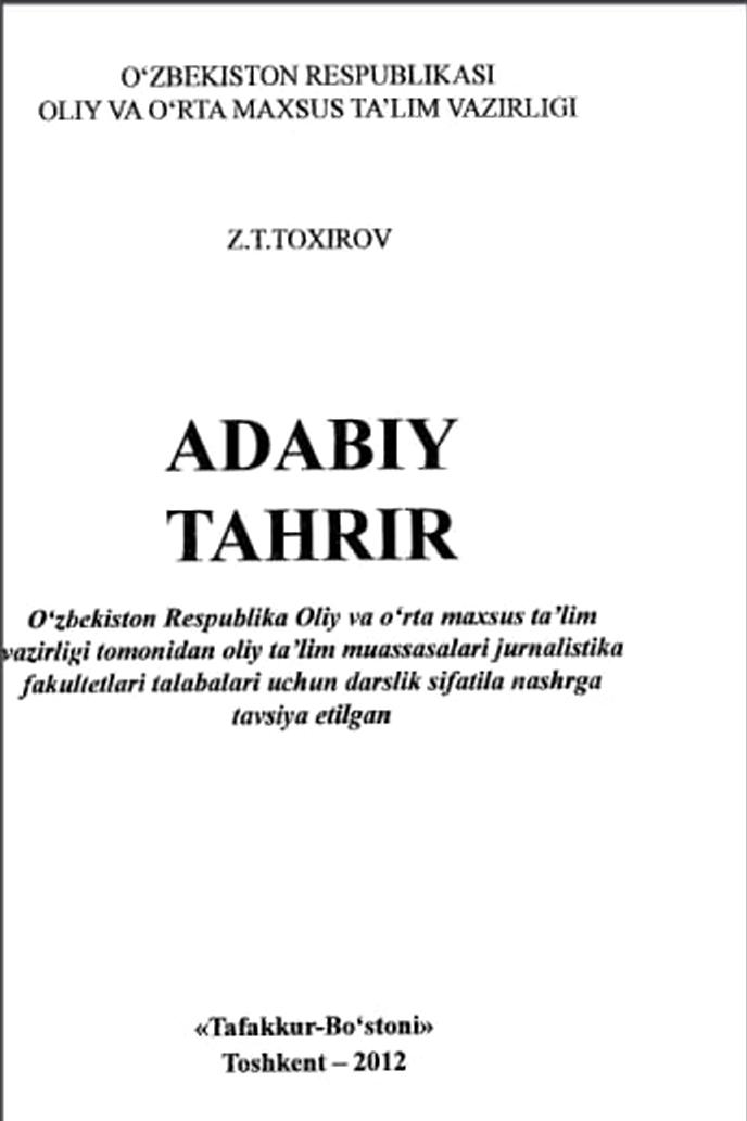 Adabiy tahrir