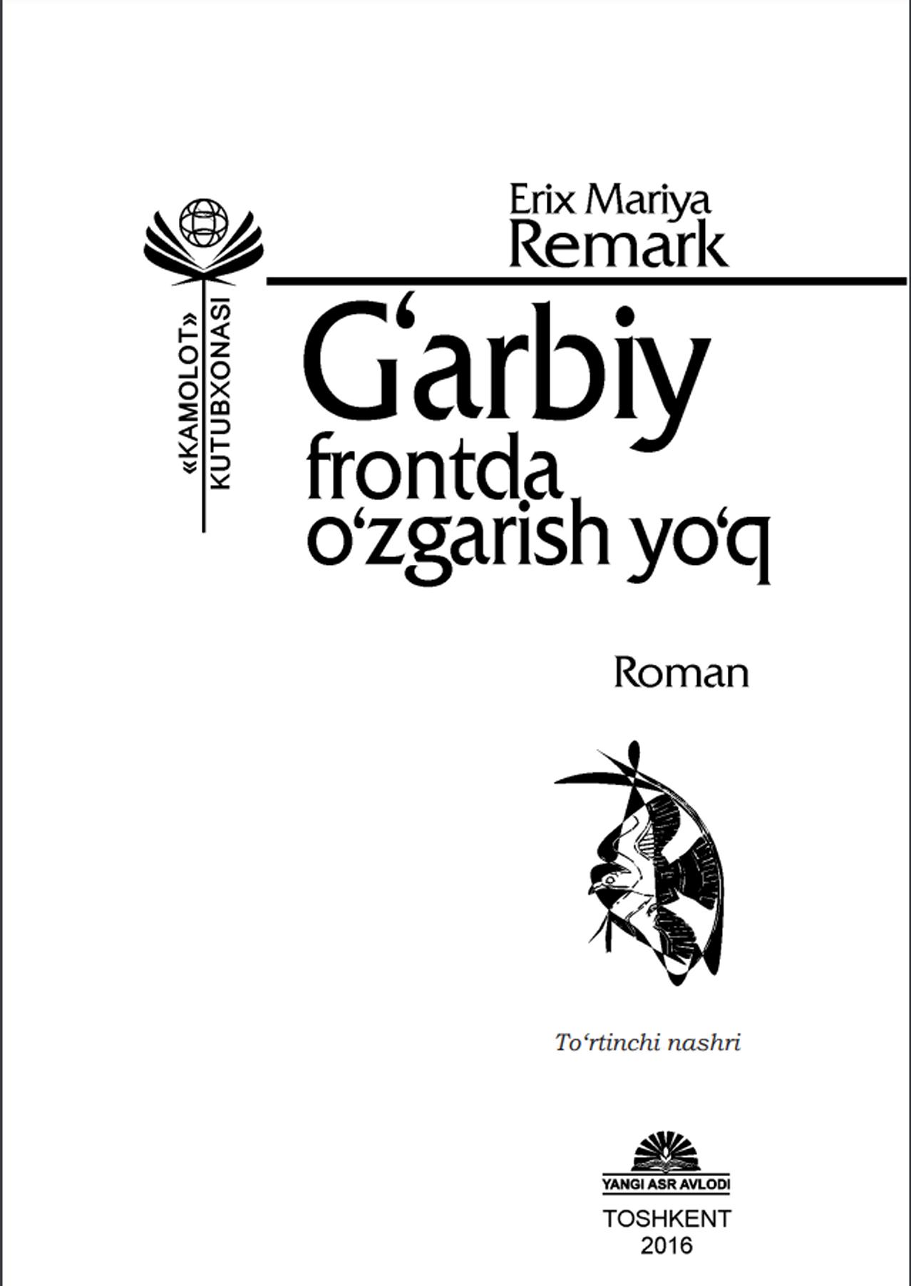 G‘arbiy frontda o‘zgarish yo‘q