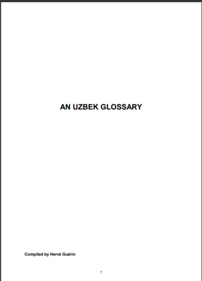 An Uzbek Clossary