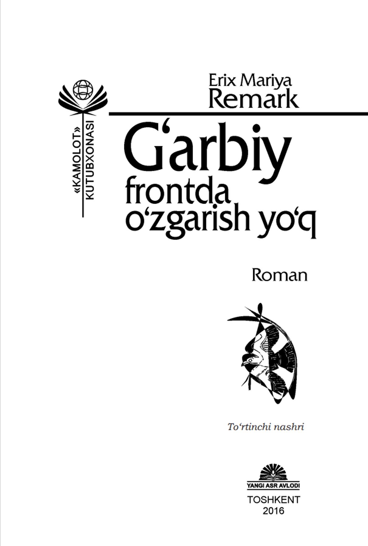 G‘arbiy frontda o‘zgarish yo‘q