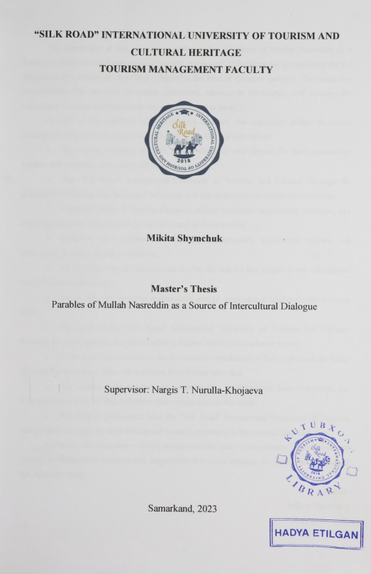 Parables of Mullah Nasreddin as a source of intercultural dialogue