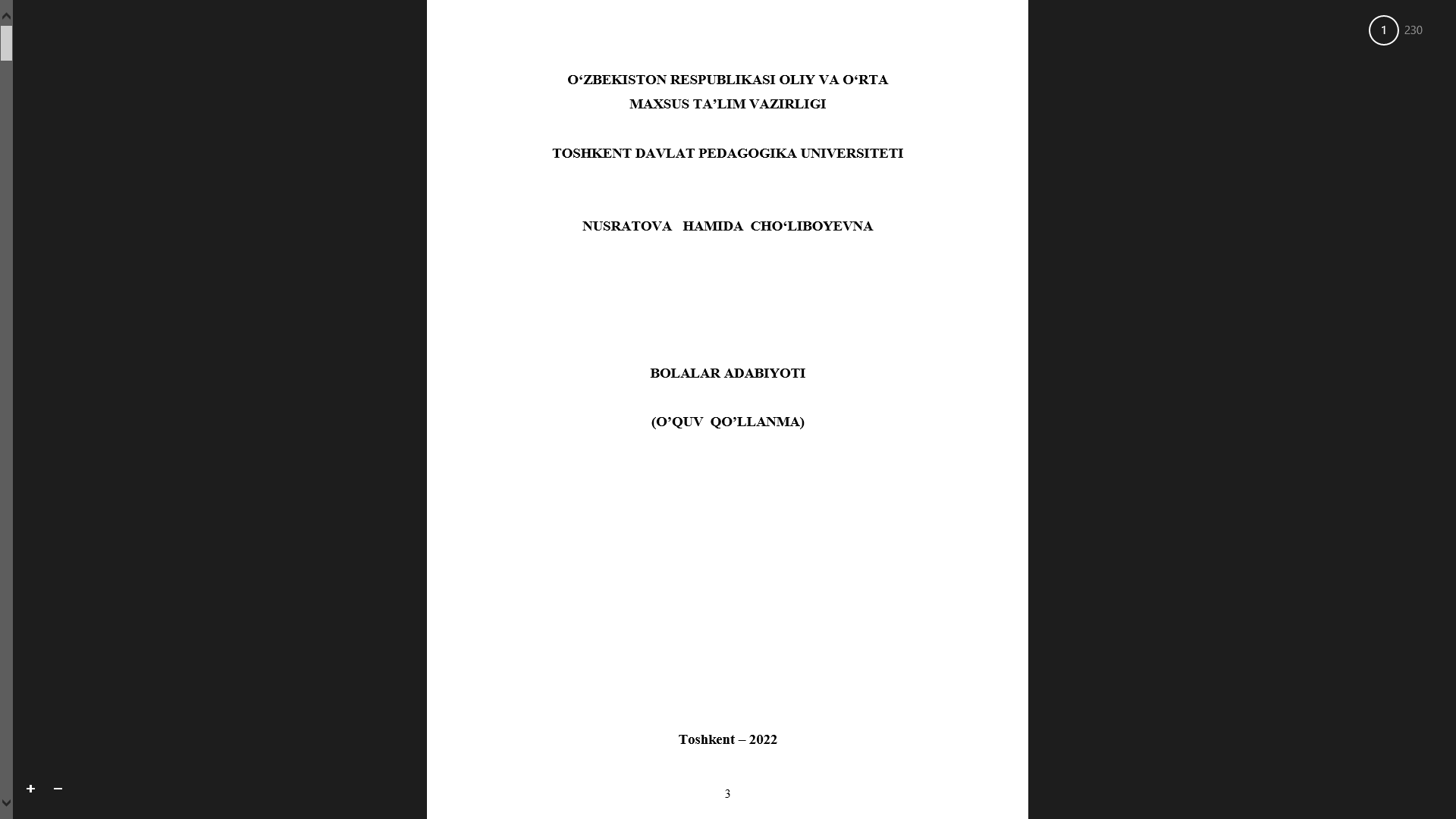 “Bolalar adabiyoti”