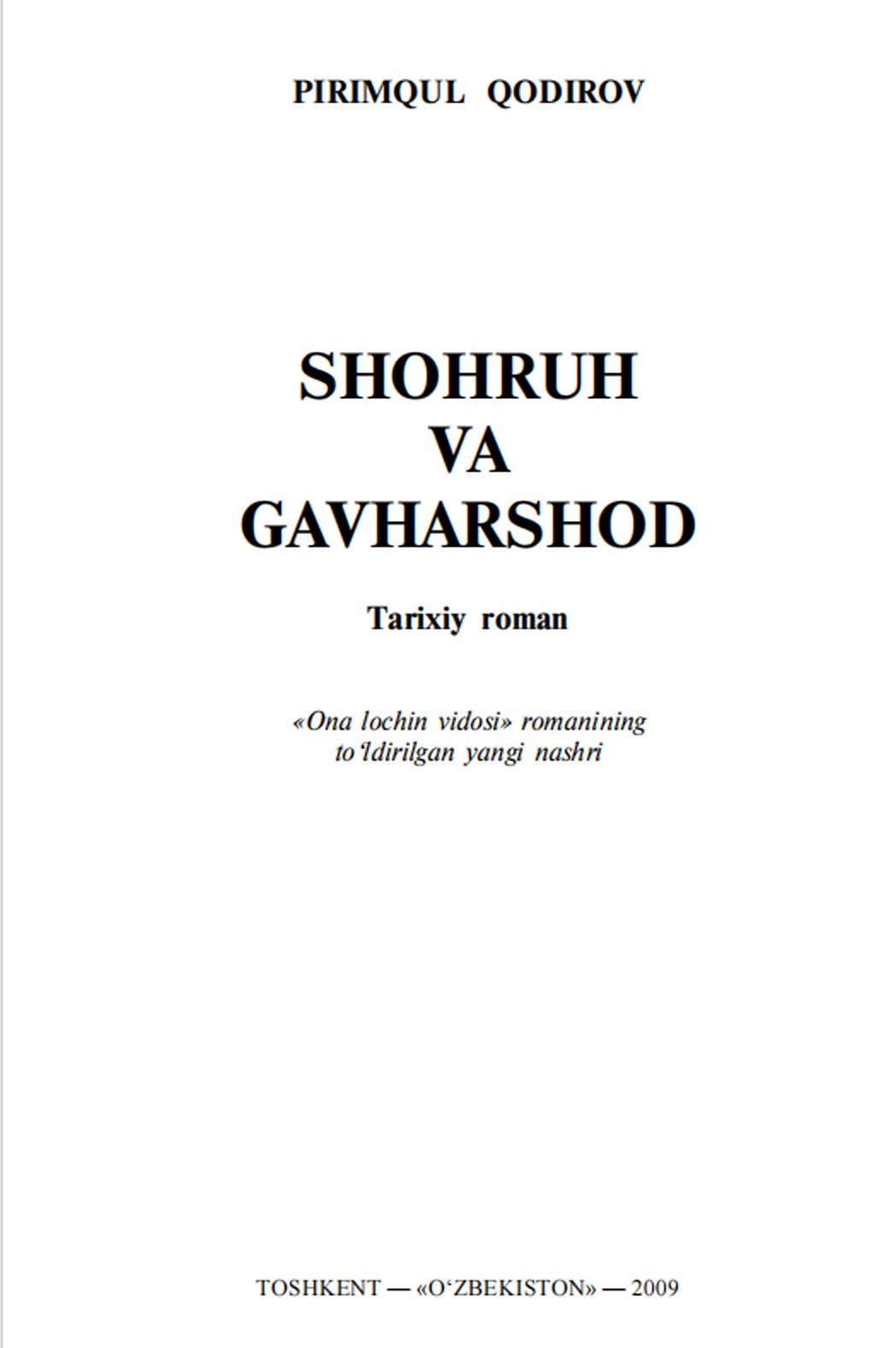 SOHRUH VA GAVHARSHOD