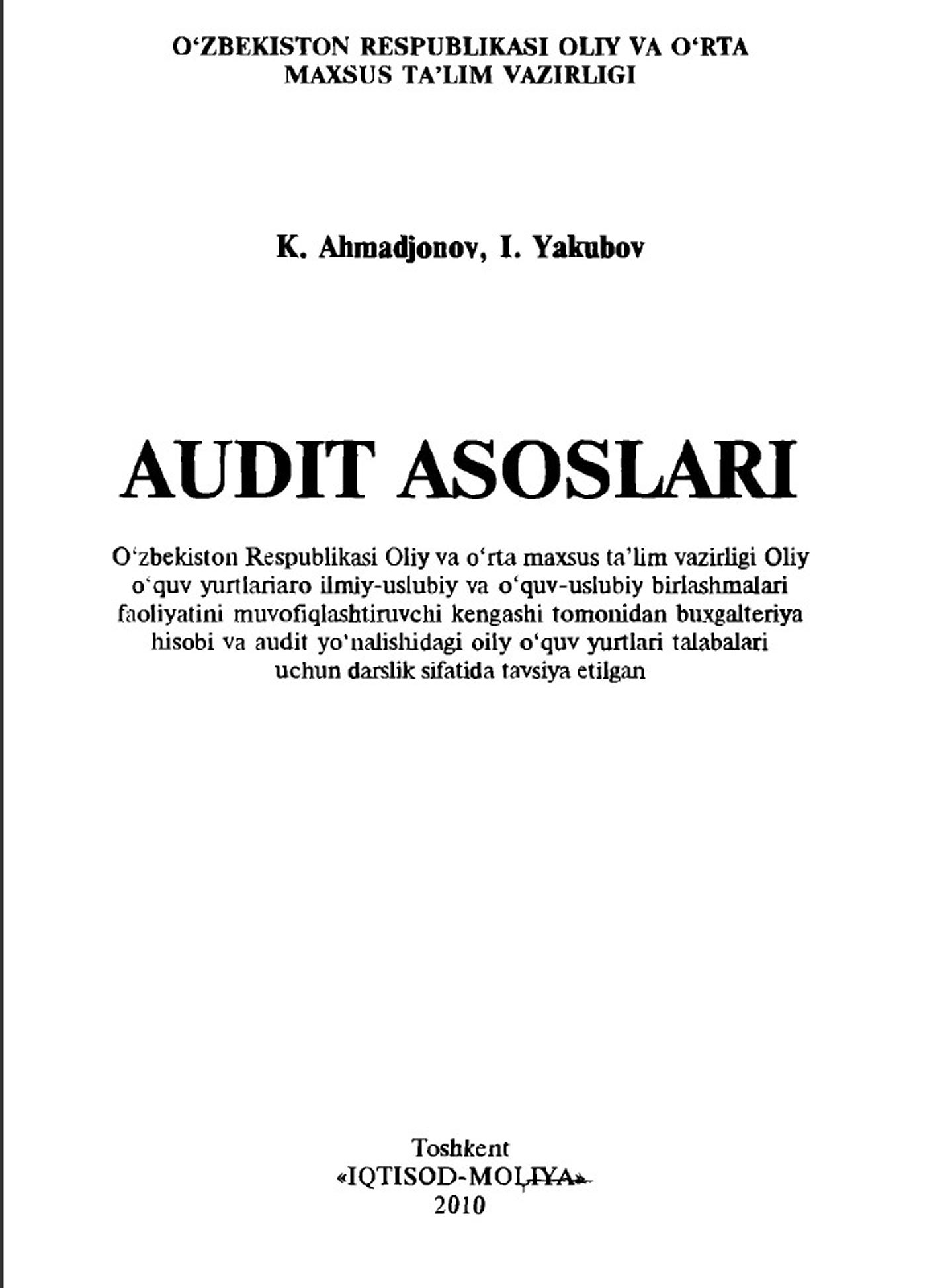 Audit asoslari