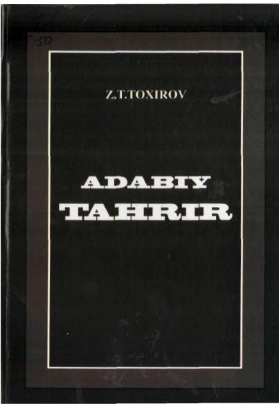 Adabiy tahrir