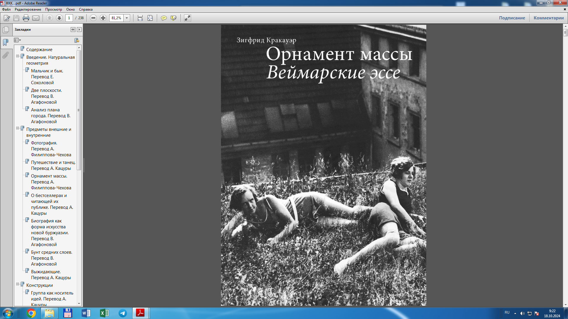 Орнамент массы Веймарские эссе