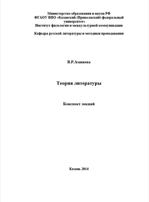 Теория литературы